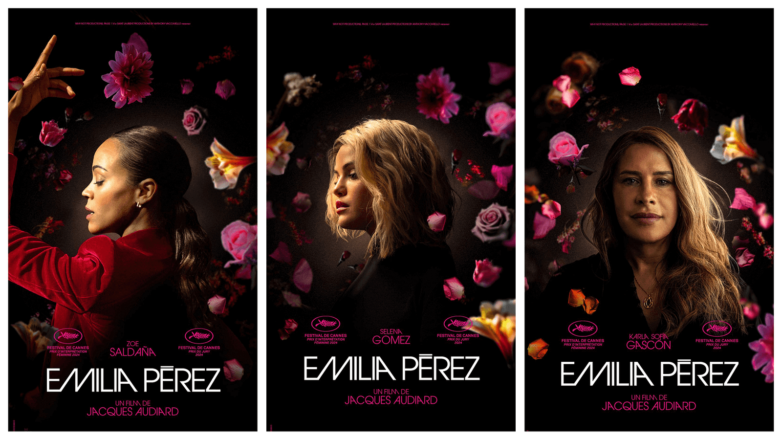 Paris Filmes | Confira os cartazes de personagens de Emilia Pérez