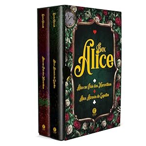 Alice Edição Luxo - Box com 2 livros Alice no país das Maravilhas Alice Através do Espelho