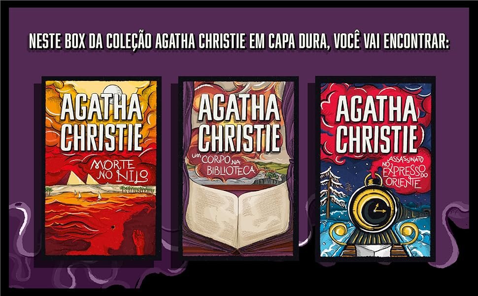Neste box da coleção Agatha Christe em capa dura, você vai encontrar: